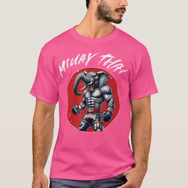 Camiseta Tailandês Boxing E Elefante Tailandês Muay (Frente)