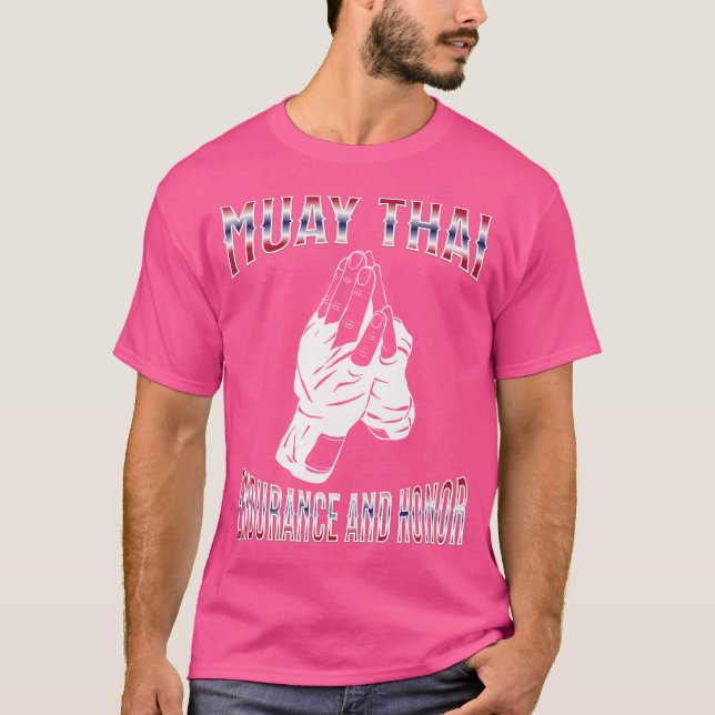 Camiseta Tailandês Boxing Muay Thai Endurance E Honra Muay  (Frente)