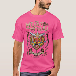 Camiseta Tailandês Boxing Warrior'S Heart Muay Thai E Lion 