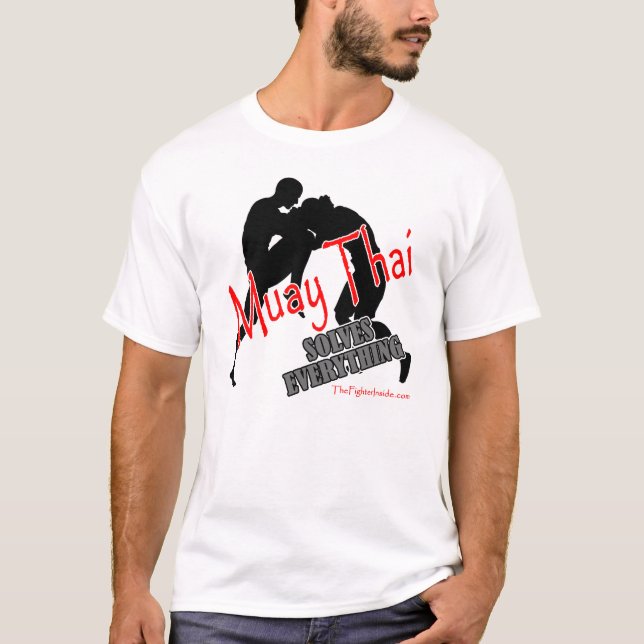 Camiseta Tailandês de Muay resolve tudo (Frente)