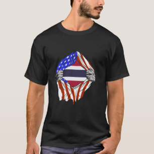 Camiseta Tailândia América Chest EUA Tailândia Raízes Taila
