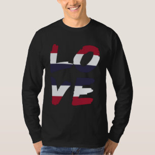 Camiseta Tailândia Amor Bandeira Férias Viagem Ásia