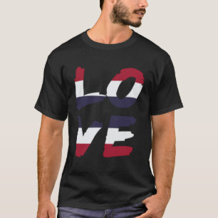 Camiseta Tailândia Amor Bandeira Férias Viagem Ásia