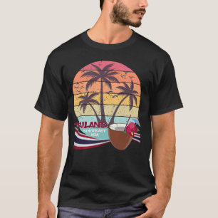 Camiseta Tailândia Beach Palm Flag Vacing Koh Samui Bangko