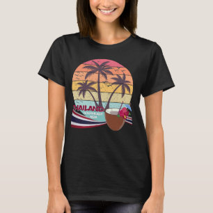 Camiseta Tailândia Beach Palm Flag Vacing Koh Samui Bangko