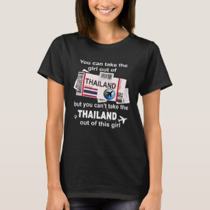 Camiseta Tailândia Embaraçando Passando Tailândia Garota Ta
