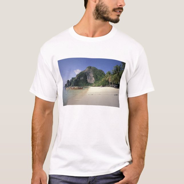 Camiseta Tailândia, Mar de Andamão, Ilha Ko Phi Phi, Praia (Frente)