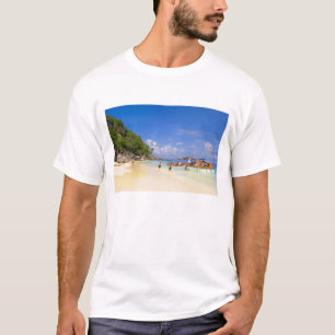 Camiseta Tailândia, Mar de Andamão. Passageiros em terra em