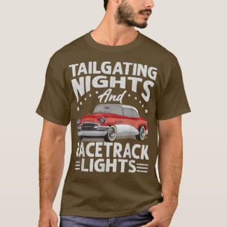 Camiseta Tailgating Nights And Racetrack Lights Racing Ra