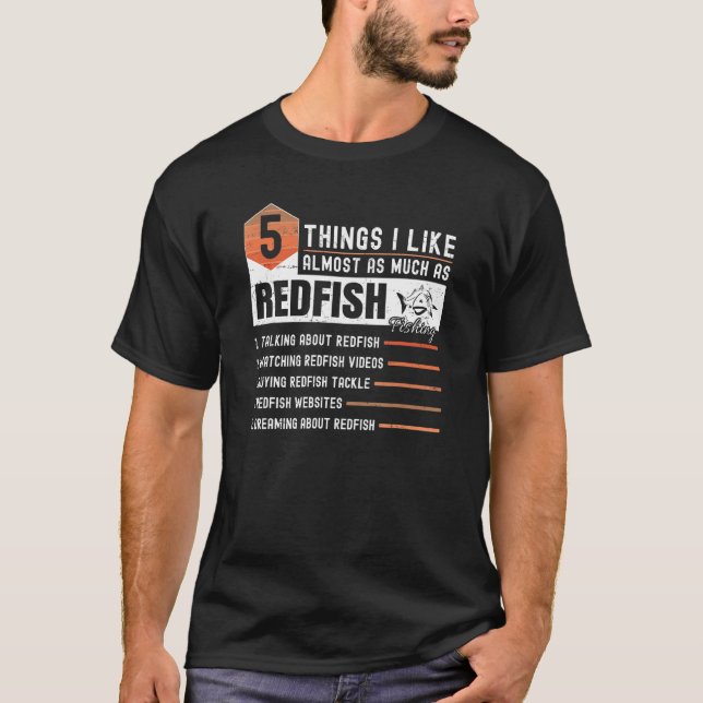 Camiseta Tailing Redfish Fishing Jokes Redfishing Accessori (Frente)