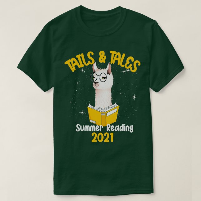 Camiseta Tails Tales Summer Reading 2021 Llama 1 (Frente do Design)