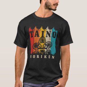 Camiseta Taino Boriken Vintage Retro Sun Porto Rico Taina