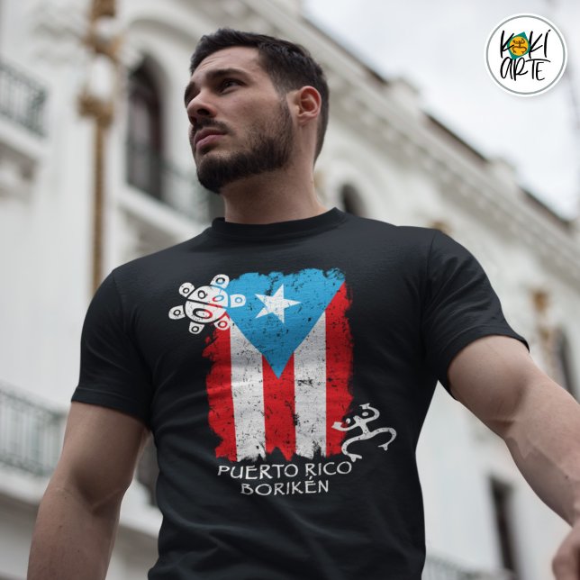 Camiseta Taino Heritage Puerto Rico Flag (Criador carregado)