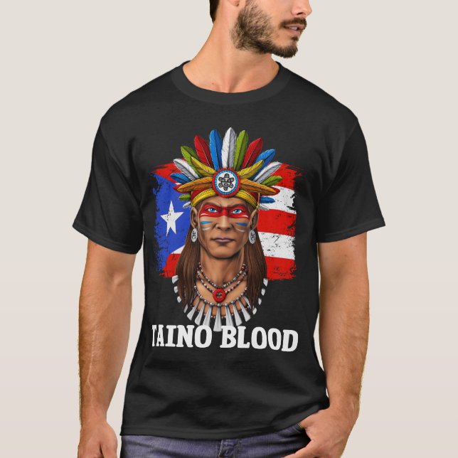 Camiseta Taino Puerto Rican Warrior (Frente)