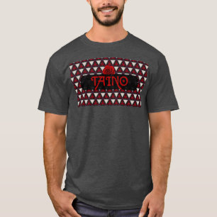 Camiseta Taino Red Native American Diamond Patterno