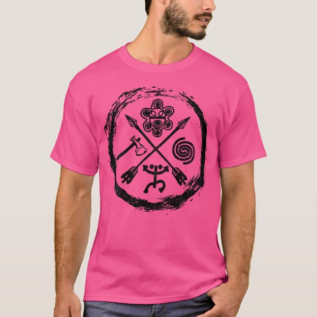 Camiseta Taino Warrior Coqui Sun Porto Rico Taina Boricua (Frente)