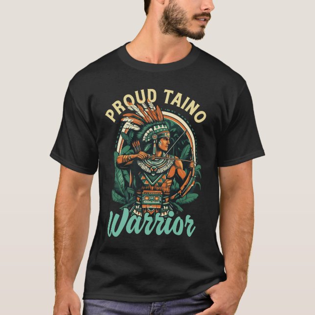 Camiseta Taino Warrior Puerto Rico Caribe Cul (Frente)