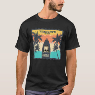 Camiseta Taiti Surfing Palms Ondas Polinésia Surf Pacífico