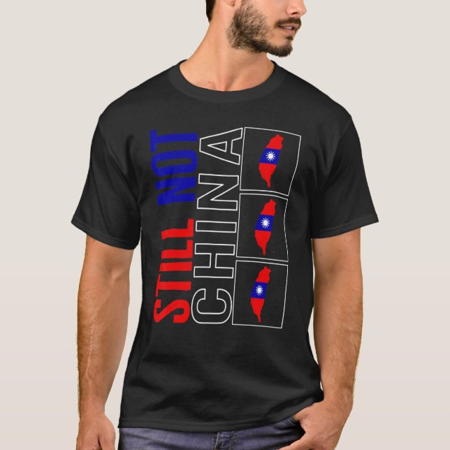 Camiseta Taiwan ainda não tem mapa de sinalizador da China (Frente)
