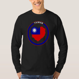 Camiseta Taiwan Bandeira de Taiwan Coração Apoio Chinês Tai