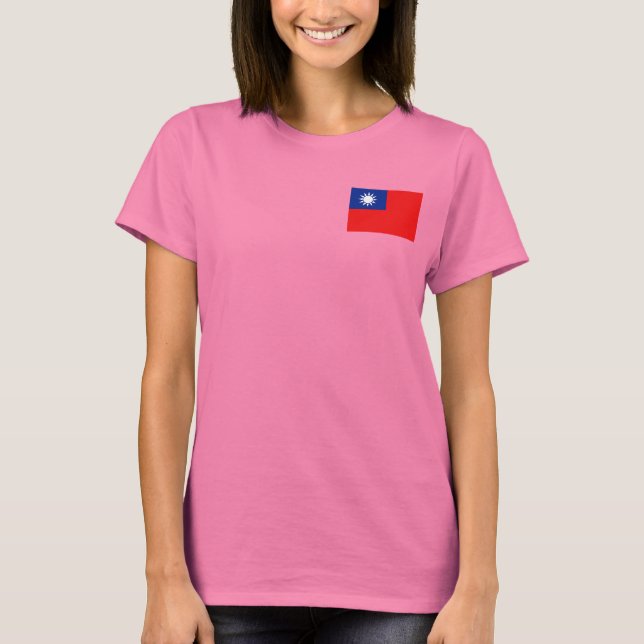 Camiseta Taiwan Flag e Map dk T-Shirt (Frente)