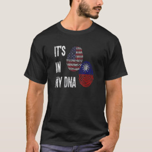 Camiseta Taiwan Taiwanese Flag Proud America Imprint Dna Mi