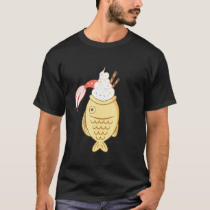 Camiseta Taiyaki Fish Koi Fish Sorvete de Waffle Japonês