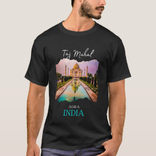 Camiseta Taj Mahal Agra Índia Lembrança Grupo Família Menin