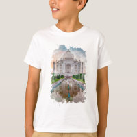 Taj Mahal India Watercolor Art