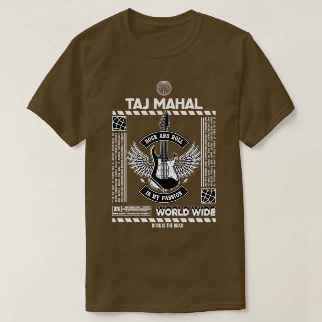 Camiseta Taj Mahal Rock And Roll é minha paixão (Frente do Design)