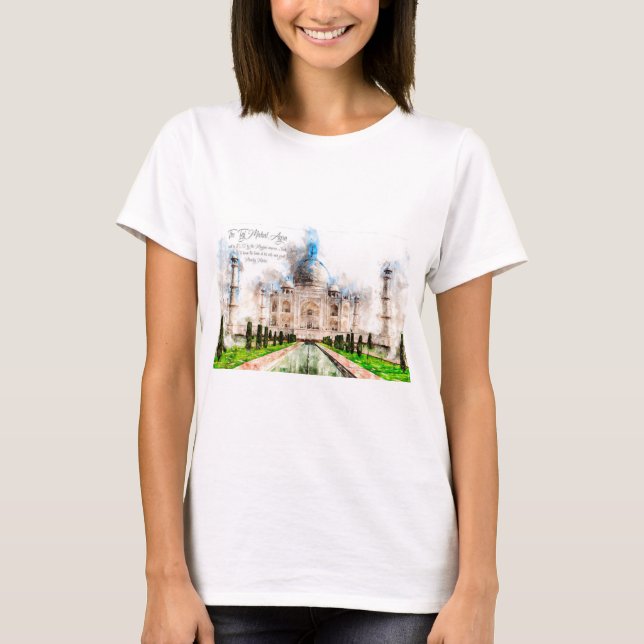 Camiseta Taj Mahal Watercolor (Frente)