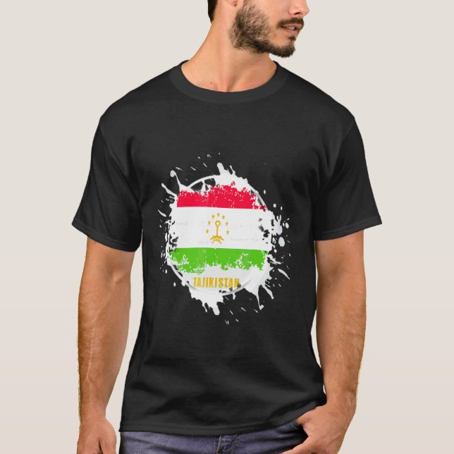 Camiseta Tajikistan Splash (Frente)