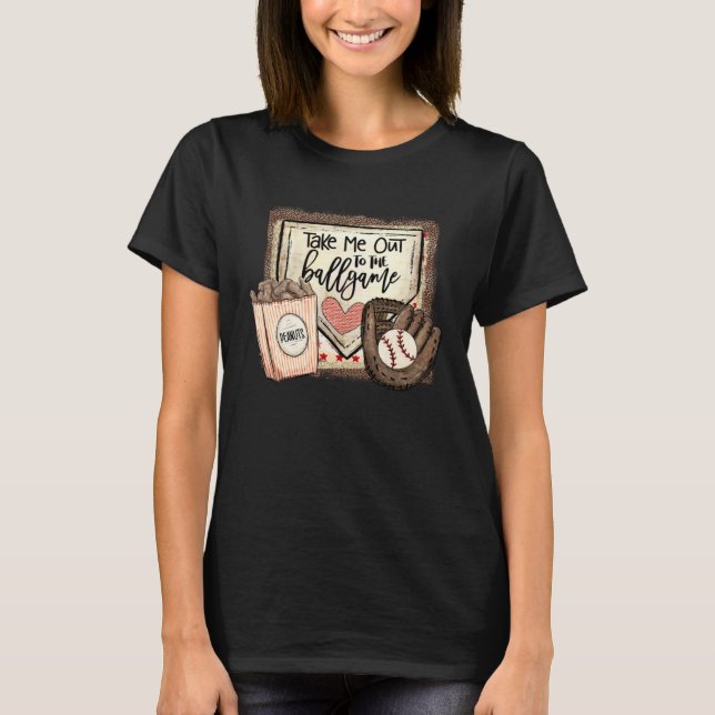 Camiseta Take Me Out To The Ball Game Baseball Softball Leo (Frente)