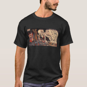 Camiseta Takiyasha a bruxa e o espectro de esqueleto