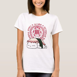 Camiseta Tako Octopus Sushi Cat