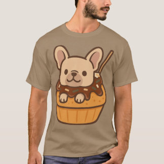 Camiseta Takoyaki Frenchie Kawaii Lanche Japonês Adesivo de