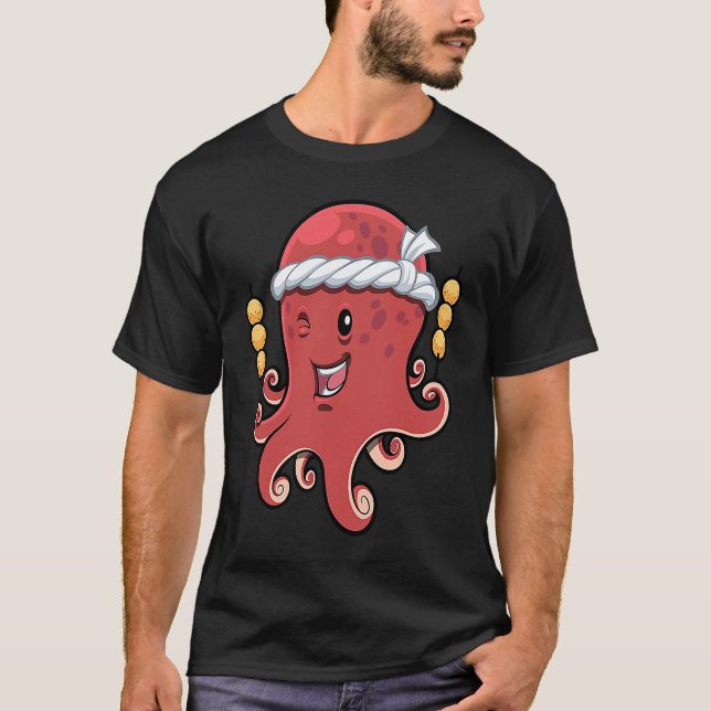 Camiseta Takoyaki Octopus Japão Ásia Fãs Japoneses Tako Yak (Frente)
