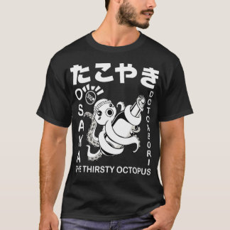 Camiseta Takoyaki Osaka Comida Hiragana Street Foodie de