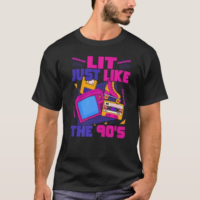 Camiseta Tal como nos anos 90 e 90 Nostalgia estética 199 (Frente)