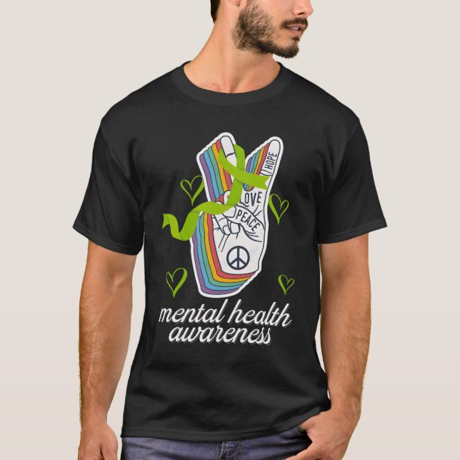 Camiseta Tal Health Awareness Month Love Peace Positive (Frente)