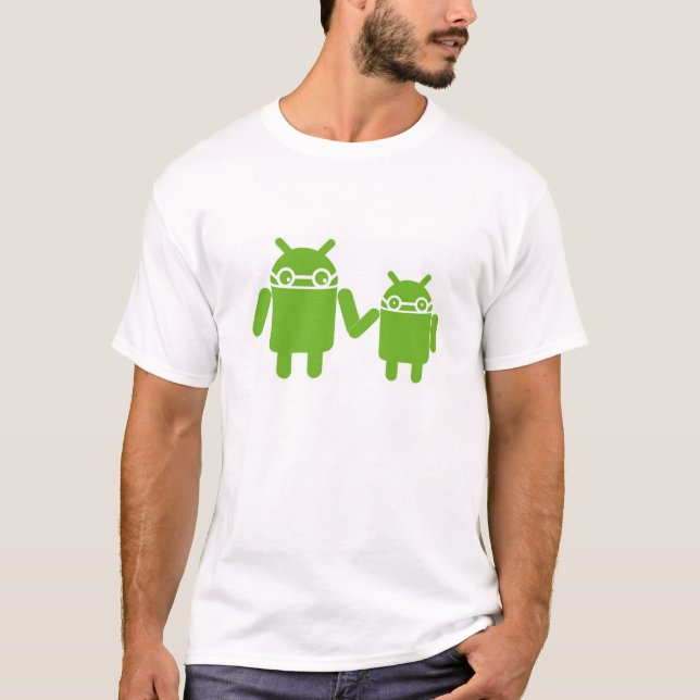 Camiseta Tal pai tal filho t-shirt do Android (Frente)