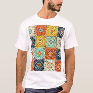 Camiseta Talavera, Azulejos, papel de parede mosaico turco.