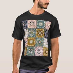 Camiseta Talavera Indian: Patchwork, Ethnic Mosaic.