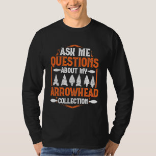 Camiseta Talhe de Sílex Pontas de Flecha Caçador Caça de Po