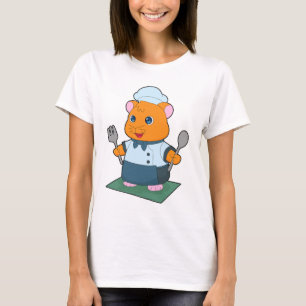 Camiseta Talheres Cozinha Hamster Culinária
