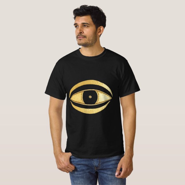 Camiseta Talismã Olho Mau Dourado (Frente Completa)