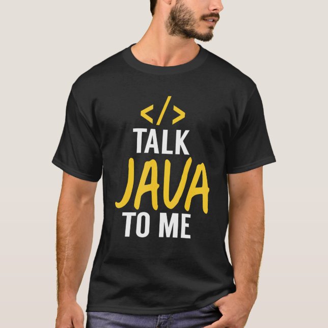Camiseta Talk Java - Código do desenvolvedor de software Ja (Frente)