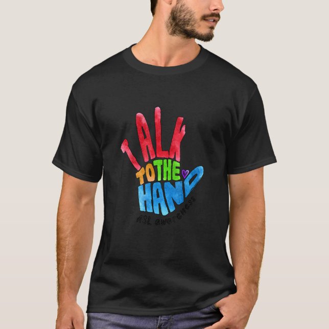 Camiseta Talk To The Hand SLP Awareness SLPA SLP Squad Sign (Frente)