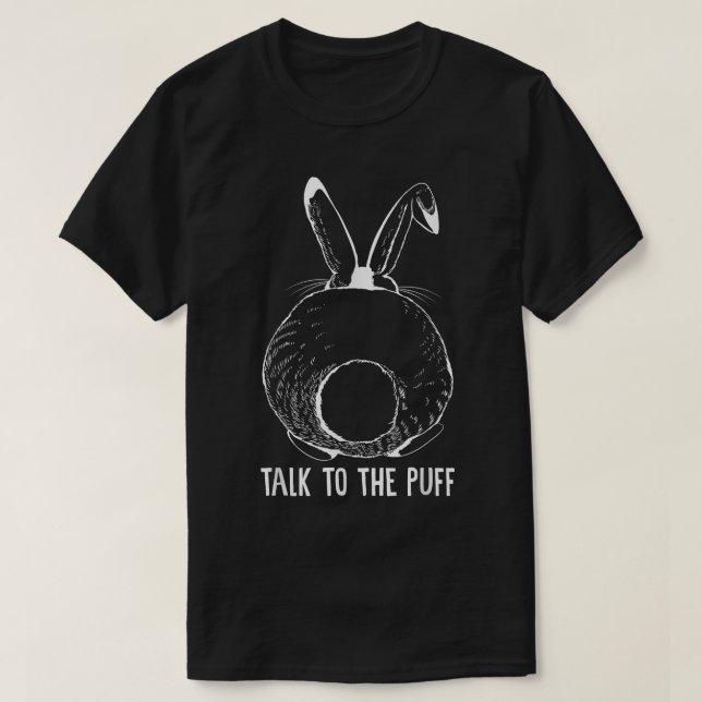 Camiseta Talk To The Puff Dia de Páscoa Coelho Fof (Frente do Design)