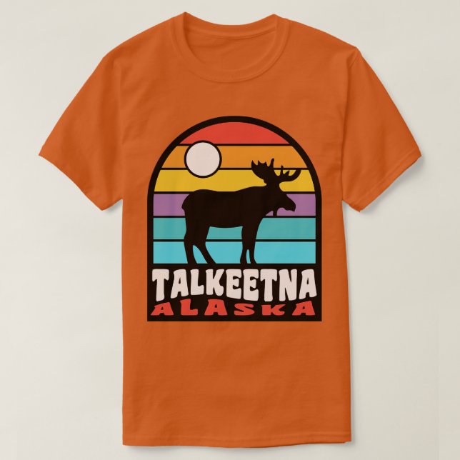 Camiseta Talkeetna Alaska Moose Crachá (Frente do Design)